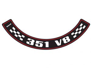 Ford Decal Air Cleaner 351 V8 XA - B ZF - G Lrg A/Cleaner