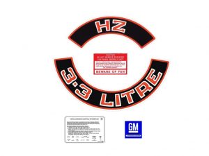 Holden Engine Decal Kit (Red) HZ 3.3 Litre