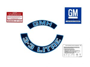 Holden Engine Decal Kit (Blue) WB - VH 3.3 Litre