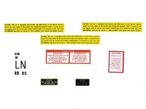 Holden Decal Supplementary Kit LC LJ