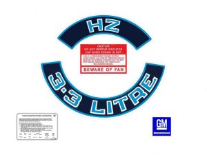 Holden Engine Decal Kit (Blue) HZ 3.3 Litre