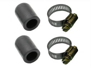 Water Block Off Caps 1/2" Pair With Clamps