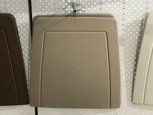 BUCKET SEAT REAR PLASTIC PANELS FORD XA FALCON FAIRM ZF FAIRL PARCHMENT 1 PAIR