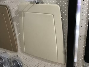 BUCKET SEAT REAR PLASTIC PANELS FORD XA FALCON FAIRMONT ZF FAIRLANE WHITE 1 PAIR