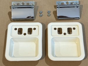 INNER DOOR HANDLE KIT FORD XT XW XY FALCON FAIRMONT ZB ZC ZD FAIRLANE WHITE PAIR