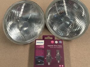 LED HEADLIGHT UPGRADE 7" H4 SUIT FORD HOLDEN VALIANT & VARIOUR EARLY MODELS