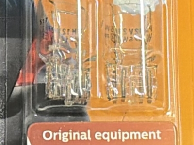 New Philips stop light Globe W21/5W 12V (12066) TWIN PACK